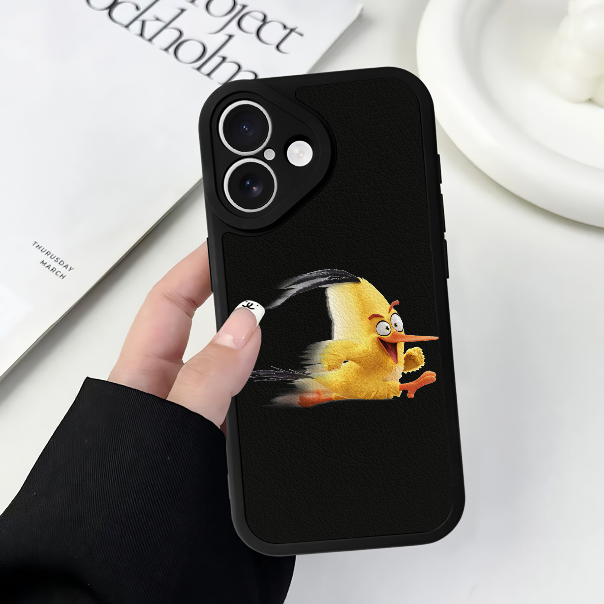 （画像用） Angry Birds アングリーバード 【iPhone 16シリーズ対応】シリコンスマホケース（レザー調） 材質：シリコン